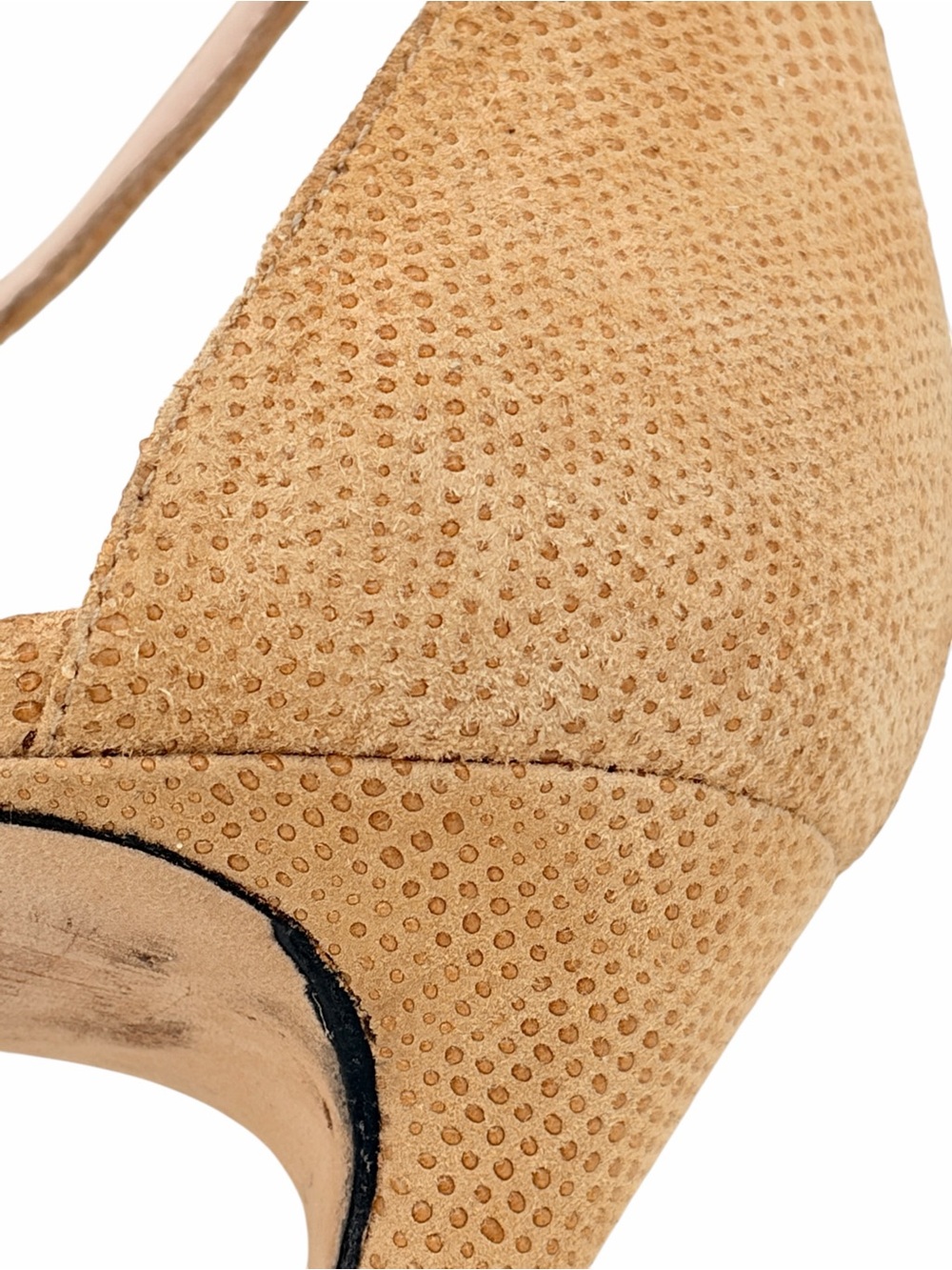 Pan Goosebump Napa Nudist Ankle-Strap Stiletto Sandals - Picture 3 of 16